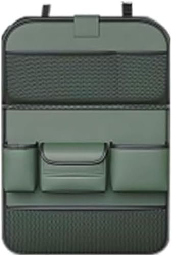 GTALIJHN Auto Rücksitz Organizer Für VW Arteon Sedan/CC Coupé 2012-2024, Klapptisch Autositz Organizers Rückenlehnenschutz Heckablagetasche Wasserdicht Kinder ZubehöR,Large-Green