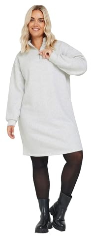 Yours Curve Zip Neck Jumper Dress - Women's - Plus Size Curve