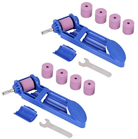 LOLPALONE 2X 2-12.5mm Drill Bit Sharpener Portable Corundum Grinding Wheel Corundum Resisting Drill Polishing Grinder Wheel Tool