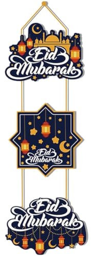 Keuyeo Eid Mubarak Dekoration 2025 Hängende Flagge Ramadan Für Haustür Islamische Muslimische Party Dekor Ramadan Banner Eid Geschenk