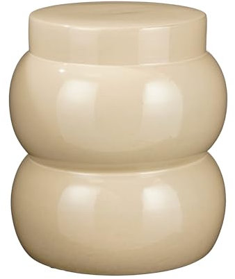 Mica Decorations Beistelltisch Vendi - 35x35x40 cm - Keramik - Creme