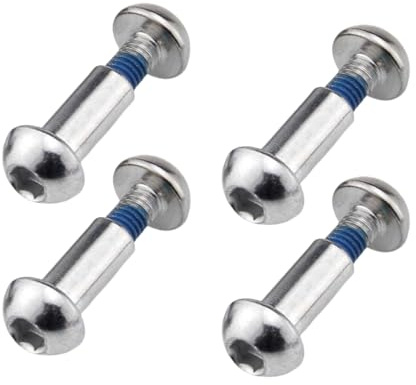 Goucrro MTB-Hinterrad-Stoßdämpferschraube 25-86mm Vollgefederte Mountainbike-Schrauben M8 Halbrunde Sechskant-Schlossschrauben 4 Sätze (Silber, 50MM)