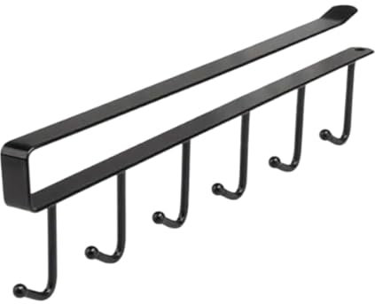 2 Pack Mug Hooks Under Shelf - Cup Holder Rack for Cupboard Storage - Organiser for Kitchen - Save Space with Under Cupboard Mug Hooks - Cup Hangers for Under Shelf - Mug Storage for Kitchen Cupboards