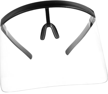 HAMPPLIES Blendschutz Sonnenbrille mit Großem Visier Rutschfeste Spion Maske für Erwachsene Schutz von Stirn bis Kinn Wind und Sonnengeschützt Unisex Wetterfest Robustes Pc