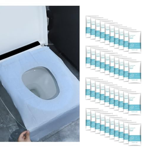 40 PCS Disposable Toilet Seat Covers, Portable Toilet Seat Covers for for Adult and Kids, Disposable Toilet Seat Cover for Travel, Use in Public Toilets