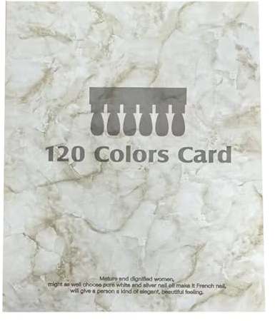 predolo Livre de 120 couleurs d'ongles, nuancier pour vernis à, nuancier pour fournitures de salon, Gris