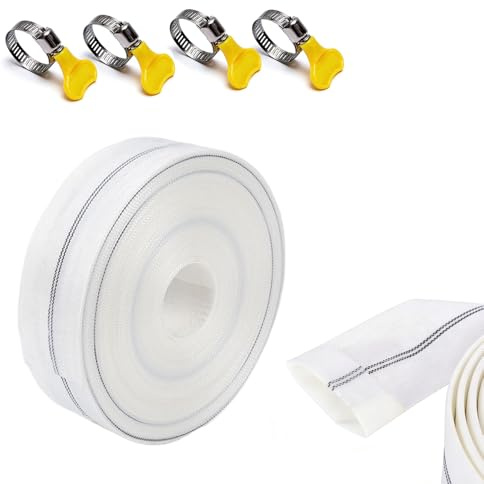 Tuyau tissé 25 mm, 20 m - Tuyau plat - Tuyau de pompe - Accessoires - Tuyau industriel - Tuyau tissé - Tuyau de construction pour arrosage de jardin, pompes submersibles, agriculture, piscine