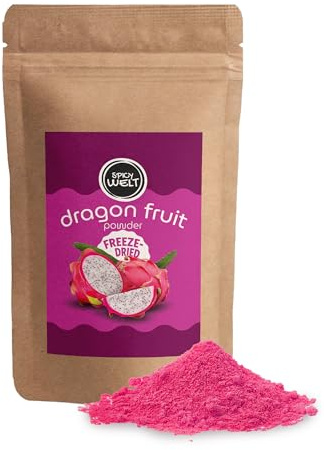 Spicy Welt Poudre de Fruit du Dragon Lyophilisé (100g) – 100 % Véritable Pitaya Rose, Non Sucré et Sans Additifs | Poudre de Fruit Pure | pour Smoothie Bowls, Lattes et Pâtisserie