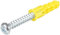 COGEX 85239 Cheville nylon, Gris/Jaune, 8 x 40 mm, Set de 6 Pièces