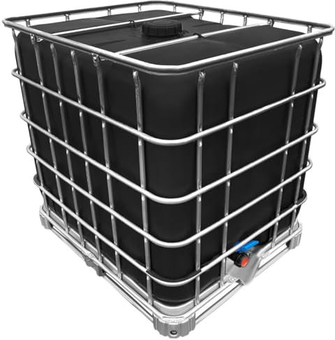 REKUBIK 1000l IBC Tank »SCHWARZ« DN150/50 auf PE- oder Stahlpalette (Gebraucht/Gespült)