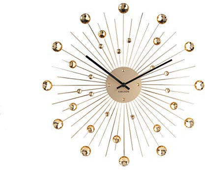 Karlsson Sunburst Wanduhr Ø 50 cm Crystal Gold