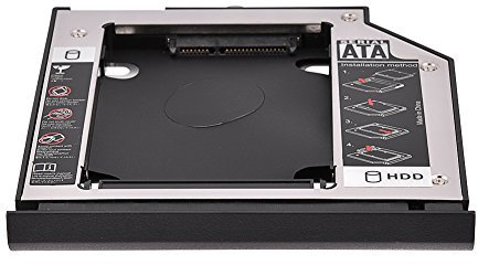 HDD Caddy Festplattenrahmen,Richer-R Internes Gehäuse Festplattenrahmen 2,5 Zoll SATA I II III 7 mm 9 mm HDD/SDD Festplatte CD-ROM Halterung Einbaurahmen für Acer,andere Notebook Laptop