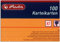 Herlitz 1150507 Karteikarten, A5, Weiß, Orange, A7 / 200 Karten, 100 Stück