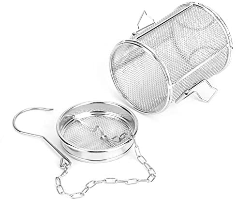 AUNMAS Tee-Ei-Sieb, 8x10cm Edelstahl Silber Suppe Gewürze Trennkorb Gewürzfilter für Teekannen, Tassen, Loseblatt Tee und Kaffee