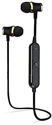 Ecouteurs Bluetooth Anneau pour Samsung Galaxy J6+ Smartphone sans Fil Telecommande Son Main Libre Intra-AURICULAIRE Uni (Noir)