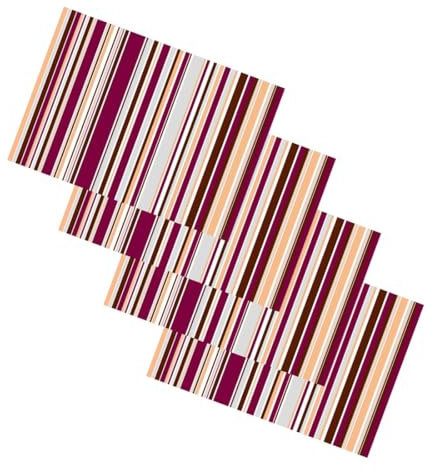 MAQA 250 pezzi tovagliette carta monouso, Tovaglietta americana colorata 30x40 cm, ideale come sottopiatto a righe Bordeaux