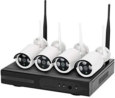 Kit NVR videosorveglianza 4 telecamere 3 LED 4 canali wireless full HD WiFi IP