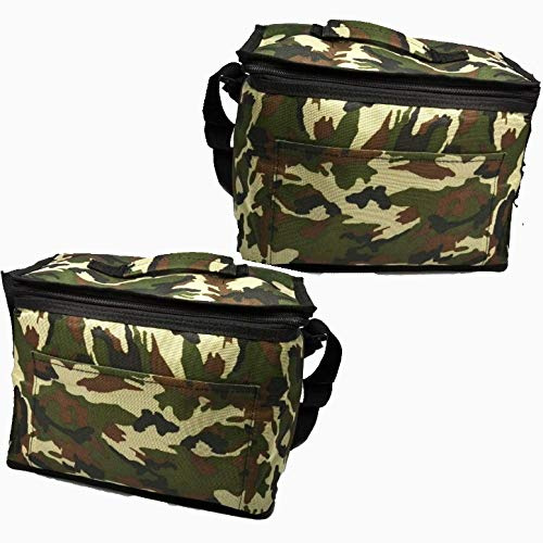 2 x Camouflage Sacs 10L et 8L Repas Isolé Glacière Militaire Refroidisseur Pique-nique Camping Chasse Congélateur Repas Eau Conditionnement Froid