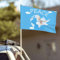 Autofahne Flagge für Auto(ohne Halterung) Auto Flagge Fahne Friedenstaube Fahnen und Flaggen Flag Friedenstaube Flaggen Deko Blau Himmel Autofahne Peace and love Taube Fahne Autodekorationsflagge