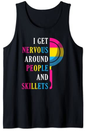 Pansexual Pride Pan Skillet Quote Pansexuality Pan Pride Tank Top