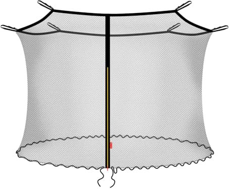 Baunsal® Trampolin Sicherheitsnetz Ø 396 cm (JS-IN) für 6 Netzstangen Netzhöhe 180 cm Ersatzteile Trampolin Netz Trampolin Schutznetz Sicherheitsnetz Kinder Trampolin Ersatznetz Trampolin Outdoor