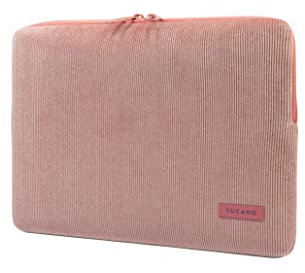 Tucano Second Skin Velluto, Schutzhülle, Notebook SleeTve aus Cordsamt und Neopren, MacBook Pro 14 Zoll, Altrosa