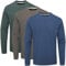 Charles Wilson 3 Pack Long Sleeved Plain Crew Neck T-Shirt (XXL, Dark Essentials 31 (0822))