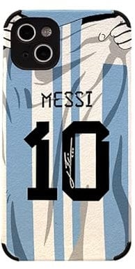 Slrioks Messi Football Case for iPhone 14 13 12 11 Pro Max Plus Mini Xr Xs X 7 8 6 Slim Leather Shockproof Phone Case