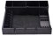 Sharplace Barber Tray Salon Organizer Professionelle Haarschnitt-Tools Keeper mit 3 Kerben Multifunktionales Rasiermesseretui Friseurkämme Clips Scherenhalter für Friseur Stylisten, Schwarz