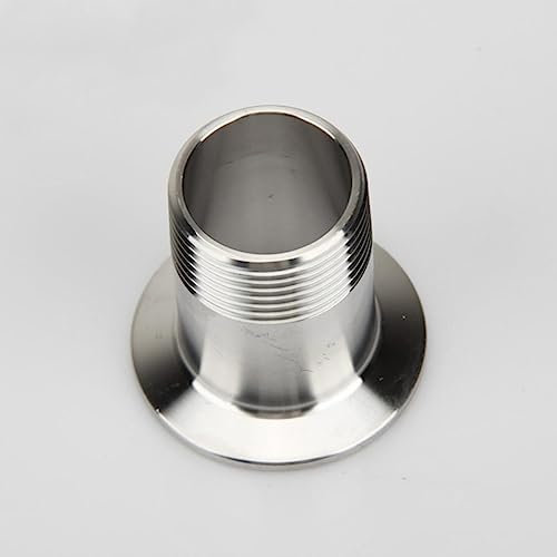1/4 Zoll, 3/8 Zoll, 1/2 Zoll, 3/4 Zoll, 1 Zoll BSPT Außenrohradapter, 1,3 cm, 3,8 cm, 5,1 cm Tri Clamp Gewindehülse, Kupplung, 304 Edelstahl, Sanitär, 1 Stück, K34 mm, 1-1/2 Zoll