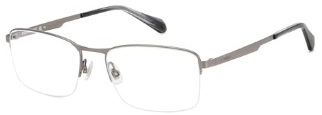 Fossil Unisex Brille mit Sehstärke Rechteckig | Gefertigt aus Metall, optional mit Sonnenbrillentönung oder Blaulichtfilter, inklusive Brillenetui