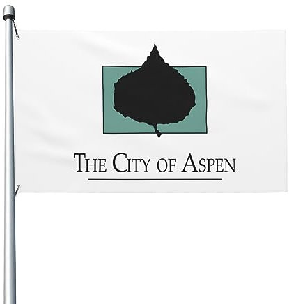 Flagge von Aspen Colorado Flagge, 90 x 150 cm, doppelseitige Flaggen, langlebig, für den Außenbereich, Hof, Dekorationen, Flaggen, Zuhause, Party, Willkommensflagge