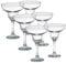 Queensway Home & Dining Clear Glass Tall Stemmed Margarita Cocktail Liquor Bourbon Bartender Glasses Set (6)