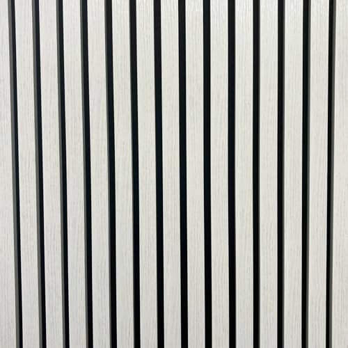 Floors To Walls - Acoustic Slat Wall Panel 2400mm x 600mm (White)