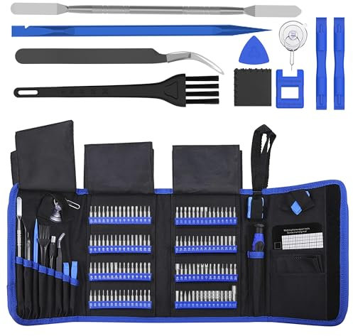 DULIWO Precision Screwdriver Sets, 142-Piece Computer Tool Kit, 120 Bits Magnetic Screwdriver Set, Electronics Repair Kit for iPhone, MacBook, Laptop, PC,Tablet, PS4, Watch, Glasses, Game Console