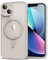 oakxco for iPhone 13 Case Clear Magnetic Compatible with Magsafe, Thin Slim Transparent Non Yellowing, Hybrid Soft Silicone Bumper & Hard Plastic Protective Cover for Women, Beige Stone