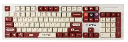 YMDK Gameboy Retro Rot Beige Dye Sub Gaming Keycaps Thick PBT Cherry Profile for TKL GK61 97 GMMK MX Keyboard FC