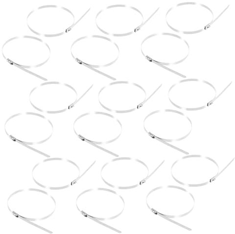 FUNOMOCYA 100pcs Outdoor Zip Ties Stainless Steel Chain Link Fence Ties Inground Wire Dog Fence Chain Link Gate Self-locking