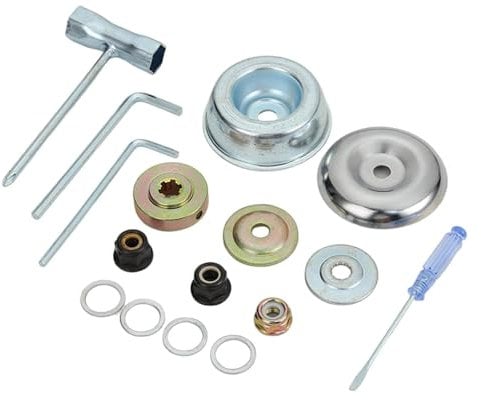 Folpus 16-piece Adapter Set for Weed Cutter Heads, Brush Cutter Blade Parts, Lock Nut, Blade Adapter Attachment for Grass Trimmer