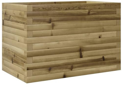 vidaXL Jardinière 70x40x45,5 cm Bois de pin imprégné, jardinière d'extérieur, bac à Fleurs, boîte à Plantes, jardinière de terrasse