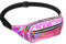 Bauchtasche Damen 90er Jahre Accessoires Mode Wasserdicht Gürteltasche Kinder Mädchen Party Gadgets Festival Tasche Reflektierender Hüfttasche für Damen Herren Party Zubehör Rave Outfit (Rosa)