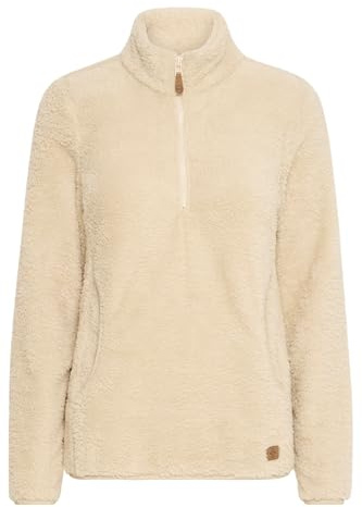 OXMO OXTelsonia Damen Teddy-Pullover, XS, Oyster Gray (141107)