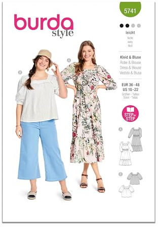 Burda Style Sewing Pattern B5741 Misses' Blouse & Dress