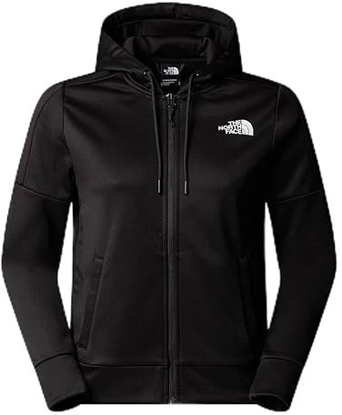 THE NORTH FACE NF0A8CNRJK3 W Reaxion Fleece F/Z Hoodie - EU Maglia Lunga Donna TNF Black Taglia M