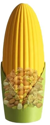 Snackspender in Maisform, stilvolle Aufbewahrungsmaschine, wiederverwendbar und stabil, lustige Küchendekoration, einfaches Dosieren, perfekt für Bohnen, Nüsse, Süßigkeiten und Müsli