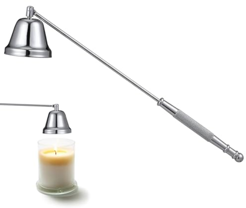 NOLITOY Kerzenlöscher Edelstahl Kerzenlöscher Silber Für Sicheres Löschen Von Kerzen Leichtes Kerzenwerkzeug Für Zuhause Hochzeit Party Und Tischdeko