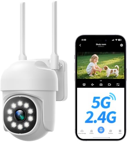 CAMCAMP Security Camera Outdoor Wireless CCTV Camera PTZ View AUTO Tracking | 1080P HD Smarting Color Night Vision, Remote Access, Plug-in Power, Can be used alone if no NVR, SD Storage Card No Included