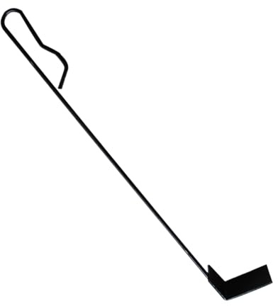 Charcoal Ash Tool | Long Handle Cleaning Tools - Ash Rake for BBQ and Fireplace | for Campfire, Pizza Oven, Wood Stove, Smoker and Outdoor Grills