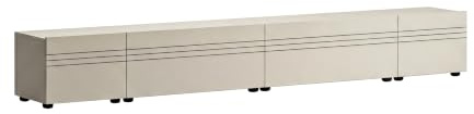xonox.home - Lowboard Beach 270x36x34 cm Kashmir beige | 4 Klappen mit Dämpfer, Lowboard stehend oder hängend nutzbar, modern, flexibel, platzsparend