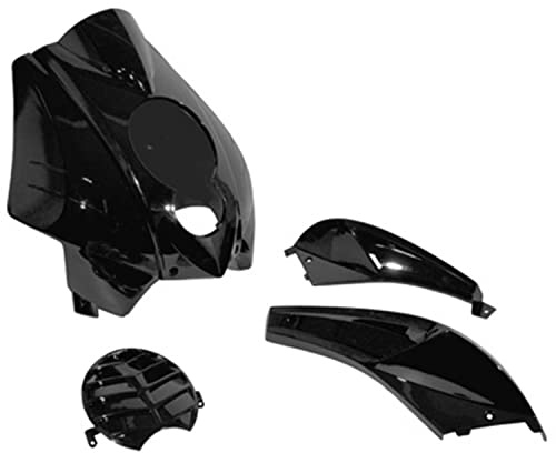 Kit carénage carrosserie 5 pièces noir brillant scooter Peugeot 50 Ludix Neuf